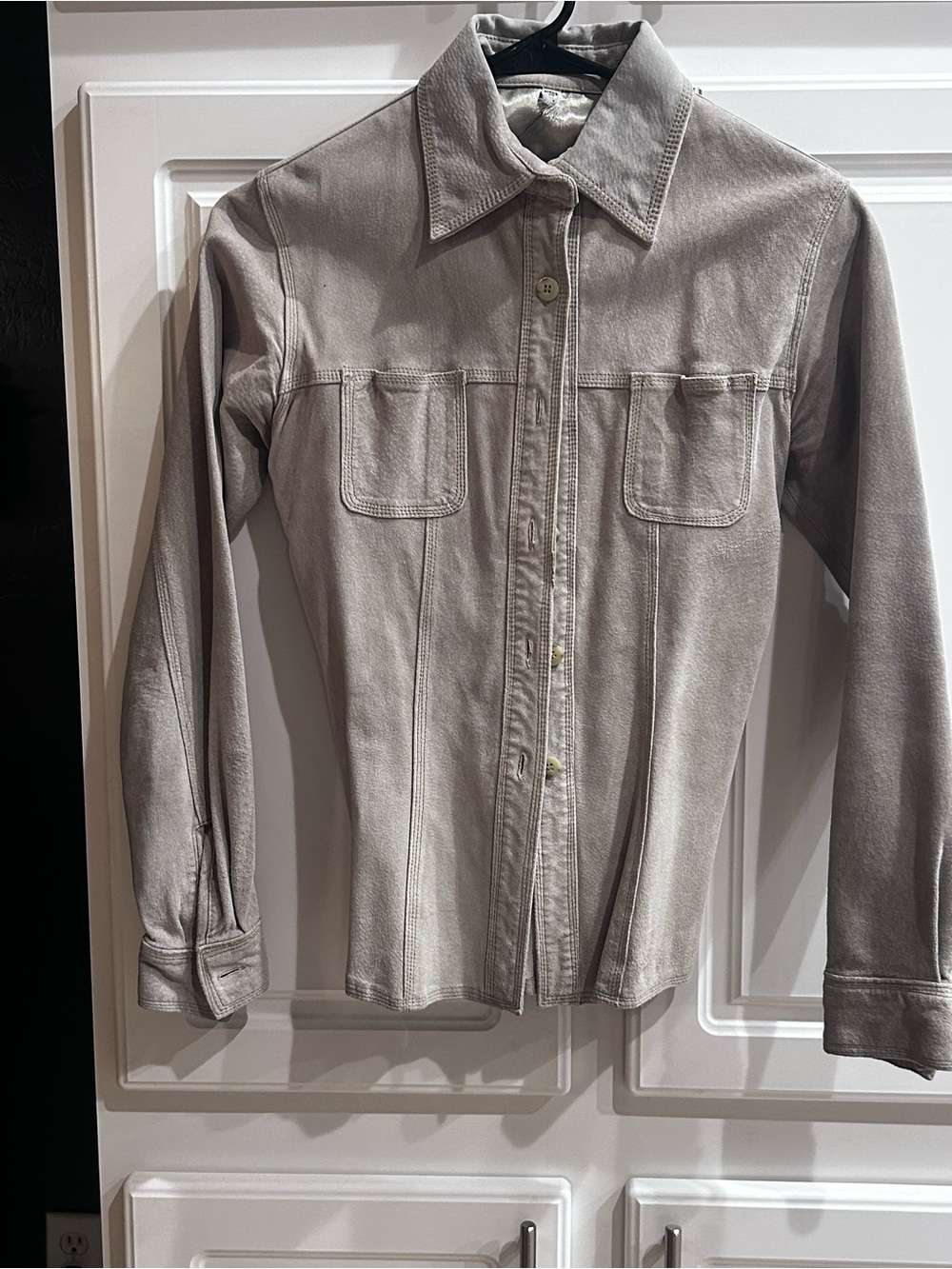 BEBe light green Suede Jacket; extra small
